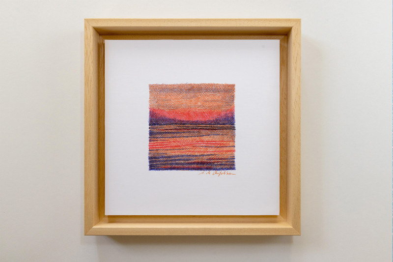 Crépuscule IV, 2026 - Stylos a bille BIC sur papier - 20x20 cm - Inès de Chefdebien